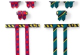 New Rugby Stripe Football Flag Set - Rowing Blazers - Retails $50 Each