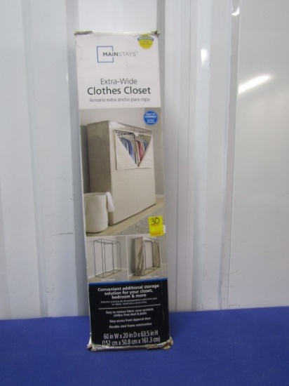 N I B Mainstays Extra Wide Clothes Closet