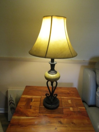 Wrought Iron Table Lamp W/ Shade (LOCAL PICK UP ONLY)
