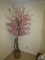 7 Foot Tall Faux Cherry Blossom Tree W/ Real Wood