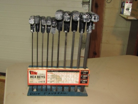 Vaco 10 Piece T-handle Hex Key Set