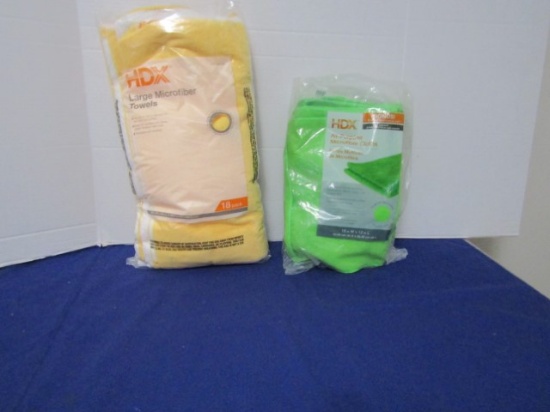 2 Packs Of 2 Different Size Microfiber Shop Towels