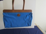 New Canvas W/ Leather Handles And Trim Carry On Bag