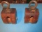 2 Large Vtg Wood Block Tackle Pulleys