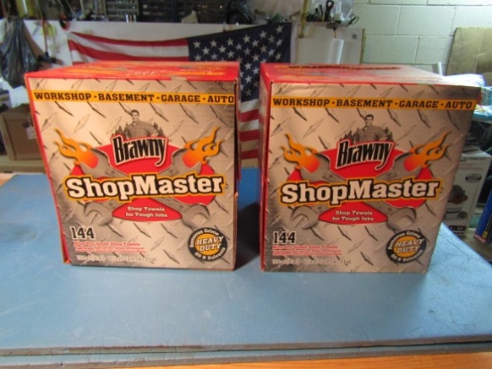 2 New Boxes Of Brawny Shopmaster Shop Towels ( Local Pick Up Only )