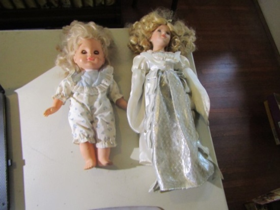 2 Vtg Dolls, 1 Is A Mold And The Other Porcelain