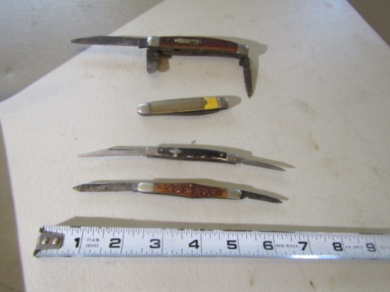 Lot Of 4 Vtg Pocket Knives