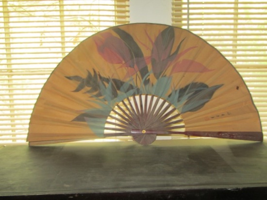 Vtg And Large Wall Fan Décor NO SHIPPING