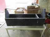 Large Vtg Hand Made Toolbox W/ Leather Strap Handle