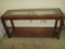 Modern Solid Wood W/ Glass Top Entry Table (LOCAL PICK UP ONLY)