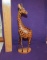 Solid Wood, Hand Carved In Kenya, Tall Giraffe