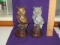 2 Ceramic Owls