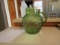 Vtg Green Glass Pitcher