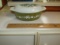 Vtg 1979-1981 Pyrex 1 1/2 Quart Casserole In Spring Blossom Green