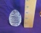 Crystal Egg Shaped Paperweight Signed France