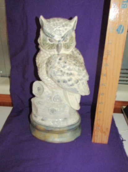 13" Tall Ceramic Owl