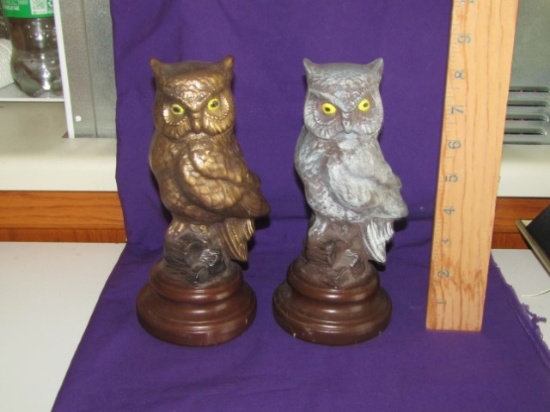 2 Ceramic Owls
