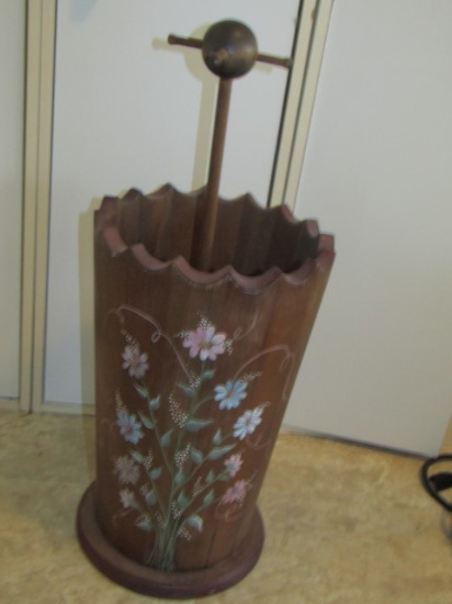 Unusual Solid Wood Umbrella Stand (LOCAL PICK UP ONLY)