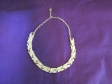 Beautiful Coro Silver Tone Choker Necklace