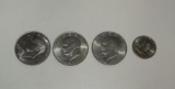 3 Eisenhower Dollar Coins And 1 Susan B. Anthony Dollar Coin
