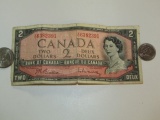 1954 Ottawa, 2 Dollar Bank Of Canada Bank Note