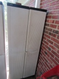 Black And Decker Hard Plastic Double Door Storage Cabinet W/ Contents (LOCAL PICK UP ONLY)