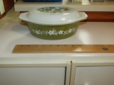 Vtg 1979-1981 Pyrex 1 1/2 Quart Casserole In Spring Blossom Green