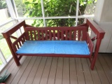 Solid Wood Swinging Porch Bench (LOCAL PICK UP ONLY)