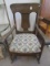 Vintage Wooded Floral Upholstered Rocker