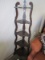 5 Tier Wood Dark Stained Shelves Curved/Bow Design