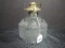 Glass Lamplight Forms Oil Lamp Vintage w/ Brass, Cut Rural Scene