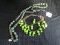 Green Costume Jewelry Lot - Green Bauble Necklaces, 1 w/ Metal Chain