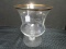 Raised Glass Vase w/ Gild Rim