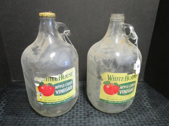 Pair - White House Apple Cider Vinegar Jugs