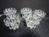 5 Glass Tea Light Candle Holders