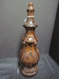 Clay Ceramic Floral/Brown Glaze Table Décor Piece