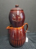 Glazed Brown Drip Coffee Maker Pot