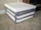 Unique Folding Ottoman converts to Guest Bed w/Ivory Slip Cover