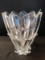 Crystal Vase Multifaceted Design with Flared Rim