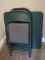 Samsonite Green Folding Card Table w/ 4 Upholstered Back/Seat Folding Chairs