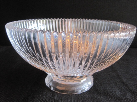 Crystal Footed Console Bowl Vertical Design