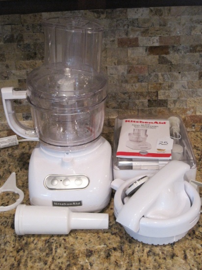 Kitchen Aid 12 Cup Food Processor w/Attachments & Storage Container