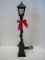 Decorative Lantern Style Street Light w/ Flicker Flame Blub, Garland & Bowl