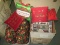 Decorative Christmas Pillows/Some w/ Needlework & Sayings