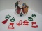 Home For The Holidays Santa Claus Ceramic Cookie Jar w/ Cookie Cutters