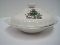 Nikko China Happy Holidays Christmas Tree & Holly Pattern Covered Round Serving Bowl