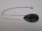 India 925 Chain w/ Pear Shaped Polished Stone Pendant