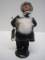 Byers Choice Ltd. The Carolers Girl in Navy w/ Fur Muff & Skaters Limited 78/100 Edition