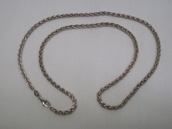 Stamped 925 Italy Wheat Chain Link Necklace