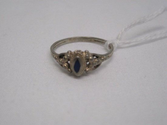 Vintage Sterling Ring w/ Blue Stone